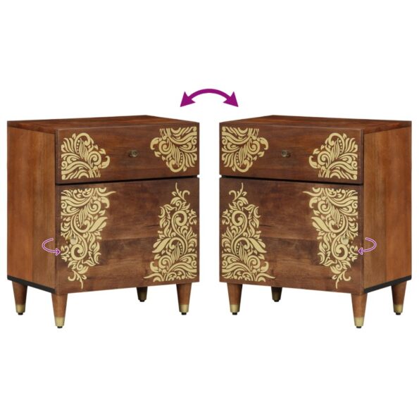 vidaXL Nočný stolík Medová hnedá Solidné drevo 50 x 33 x 60 cm Trvácny – Obrázok 10