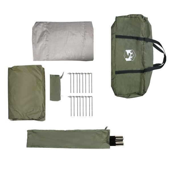 vidaXL Rybársky stan Olivová zelená Polyester Pre 7 osôb Odolný – Obrázok 13