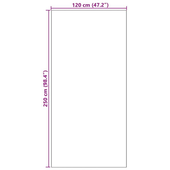 vidaXL Prateľná Rohožka Cyan 120x250 cm – Obrázok 5