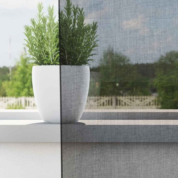 vidaXL Voile záclony s vreckami na tyče, 2 ks, čierne – Obrázok 3