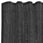 vidaXL Voile záclony s vreckami na tyče, 2 ks, čierne – Obrázok 5