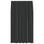 vidaXL Voile záclony s vreckami na tyče, 2 ks, čierne – Obrázok 4