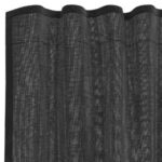 vidaXL Voile záclony s vreckami na tyče, 2 ks, čierne – Obrázok 5