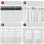 vidaXL Voile záclony s vreckami na tyče, 2 ks, čierne – Obrázok 7