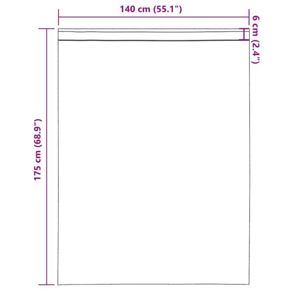 vidaXL Voile záclony s vreckami na tyče, 2 ks, čierne – Obrázok 9