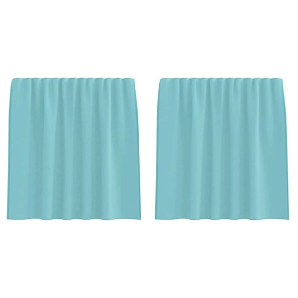 vidaXL voálové závesy s vreckami na tyče, 2 ks, tyrksyové – Obrázok 2