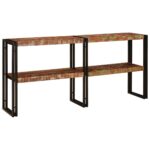 vidaXL konzolový stôl 160x33x75 cm Pevné drevo z recyklovaného dreva