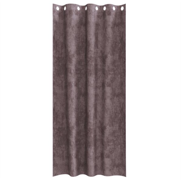 vidaXL Hnedé zamatové závesy 2 ks s grometami 245x140 cm – Obrázok 3