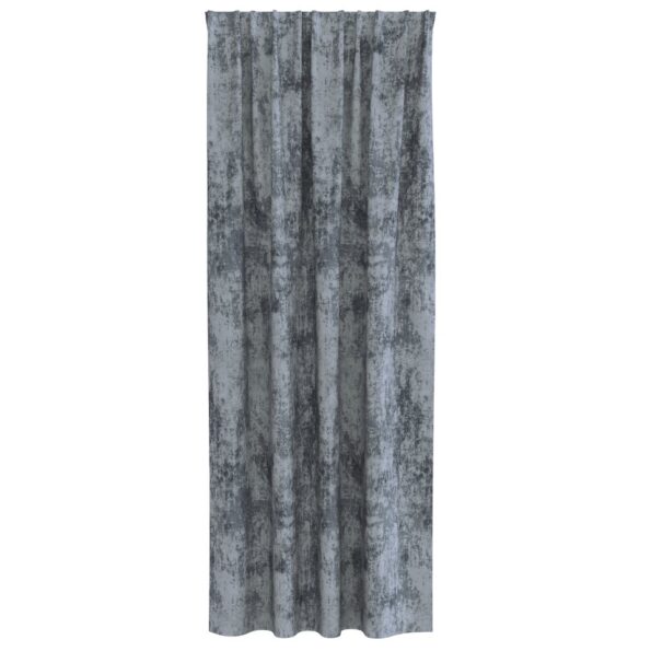 vidaXL Velvet Curtains 2 ks s očkami Strieborná sivá 260x140 cm – Obrázok 3