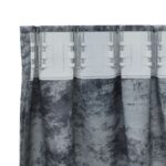 vidaXL Velvet Curtains 2 ks s očkami Strieborná sivá 260x140 cm – Obrázok 4