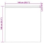 vidaXL Závesy 2 ks s okuliarmi Hnedé 140x140 cm – Obrázok 7