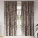 vidaXL Záclony 2 ks s očkami Káva 245x140 cm