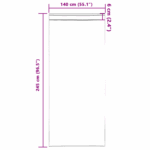 vidaXL Záclony 2 ks s očkami Káva 245x140 cm – Obrázok 7