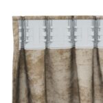 vidaXL Velvetové závesy 2 ks s očkami Champagne 245x140 cm – Obrázok 4