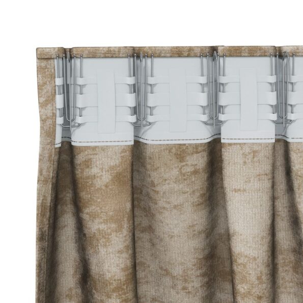 vidaXL Velvetové závesy 2 ks s očkami Champagne 245x140 cm – Obrázok 4