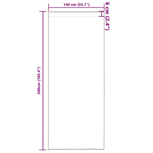 vidaXL sametové závesy 2 ks s okom champagne 260x140 cm – Obrázok 7