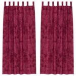 vidaXL sametové závesy 2 ks s očkami burgundské 245x140 cm – Obrázok 2