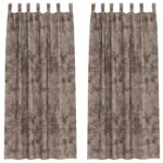 VidaXL Závesy 2 ks s okami cappuccino 260x140 cm – Obrázok 2
