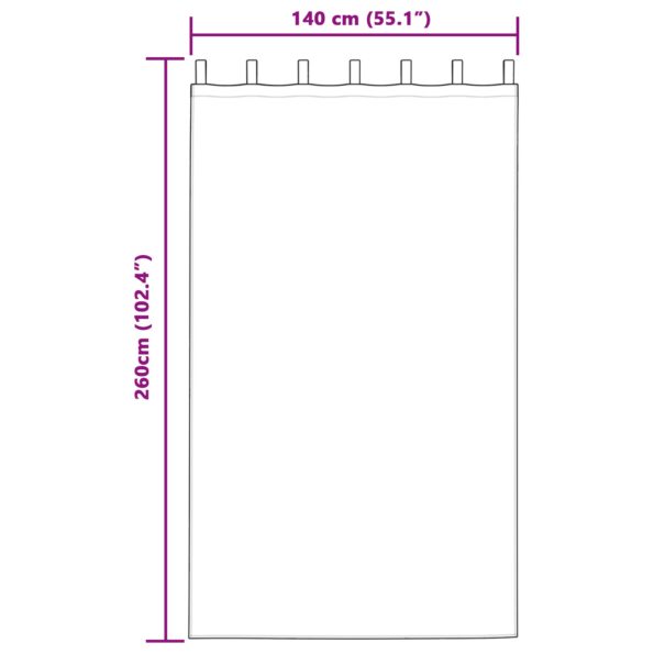 VidaXL Závesy 2 ks s okami cappuccino 260x140 cm – Obrázok 6