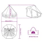 vidaXL Rodinný Tipi stan Modrý pre 6 osôb vodotesný – Obrázok 12