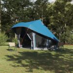 vidaXL Rodinný stan Tipi Modrý pre 10 osôb Vodotesný