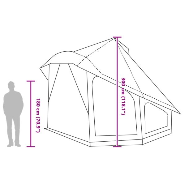 vidaXL Rodinný stan Tipi Modrý pre 10 osôb Vodotesný – Obrázok 13
