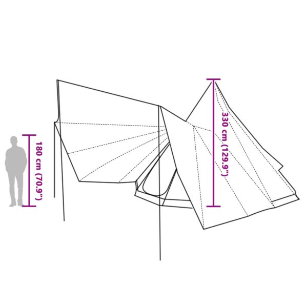 vidaXL Rodinný stan Tipi modrý pre 12 osôb vodotesný – Obrázok 12