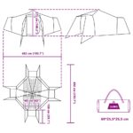 vidaXL Rodinný stan Tipi Zelený 8-osobový Vodotesný. – Obrázok 11