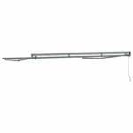 vidaXL Rám markízy Semi-Cassette Retractable Manual Metal – Obrázok 6