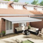 vidaXL elektrický polokazetový rám markízy so zatiahnuťeľným kovovým systémom