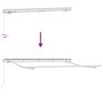 vidaXL Rám markízy Sklopný Manuálne Ovládaný 3x2 m Kov – Obrázok 9