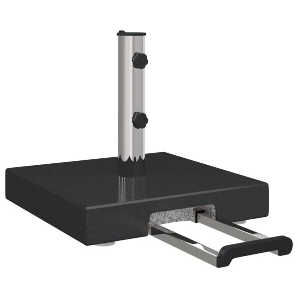 vidaXL Kolesová základňa slnečníka s rukoväťou čierna žula 29 kg štvorcová – Obrázok 2