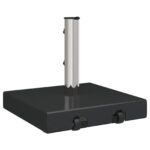 vidaXL Kolesová základňa slnečníka s rukoväťou čierna žula 29 kg štvorcová – Obrázok 8