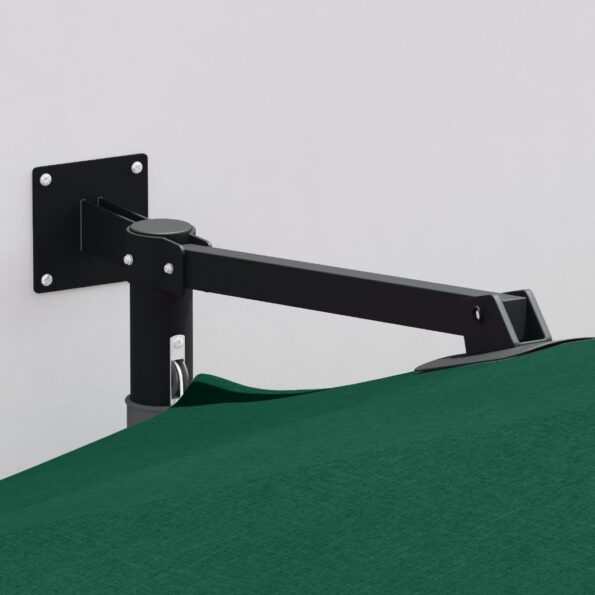 vidaXL Veľký zelený slnečník na terasu Kov, Polyester Veľký Naklápací – Obrázok 3