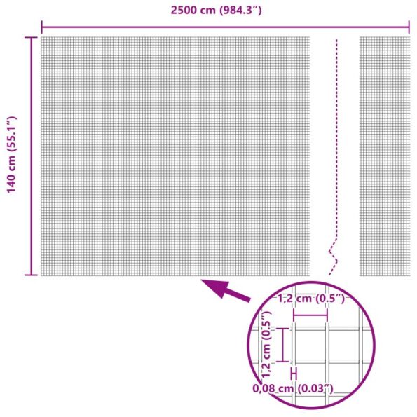 vidaXL Zvarené pletivo Sivé 1.4x25 m Oceľ – Obrázok 8