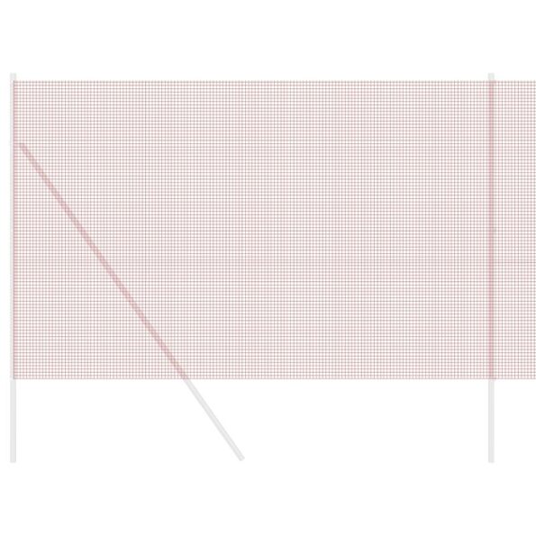 vidaXL Zváraný Drôtový Plot Červený 1.5x10 m Oceľ – Obrázok 3