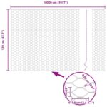 vidaXL Hexagonálne oplotenie Zelené 1.2x100 m Oceľ – Obrázok 8