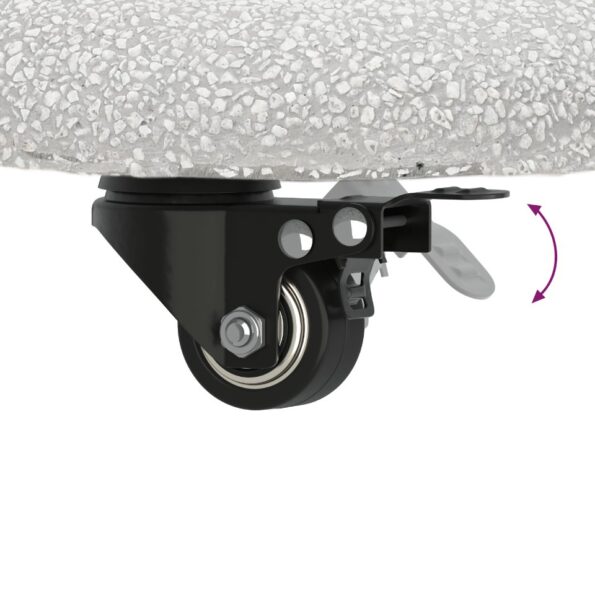 vidaXL Základňa slnečníka s kolieskami pre póly s priemerom 37/42/52/58mm Svetlosivý betón – Obrázok 11