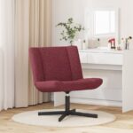 vidaXL Otočná stolička Víno červené 63 x 75 x 76 cm látka – Obrázok 3