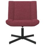 vidaXL Otočná stolička Víno červené 63 x 75 x 76 cm látka – Obrázok 4