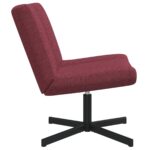 vidaXL Otočná stolička Víno červené 63 x 75 x 76 cm látka – Obrázok 5