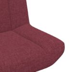 vidaXL Otočná stolička Víno červené 63 x 75 x 76 cm látka – Obrázok 7