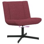 vidaXL Otočná stolička Víno červené 63 x 75 x 76 cm látka – Obrázok 9