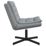 vidaXL Otočná stolička Svetlosivá 63 x 75 x 76 cm látka – Obrázok 5