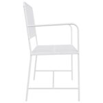 vidaXL lavička Biela Kov 103.5 x 51.5 x 90 cm Trvácna – Obrázok 5