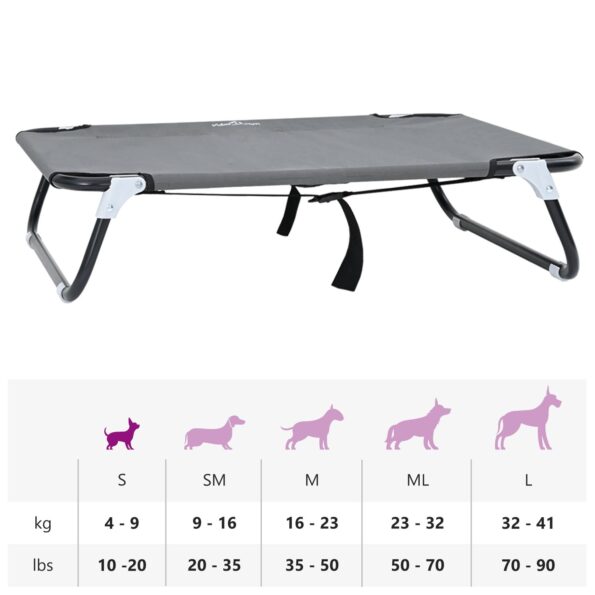 vidaXL Psí pelech Skladací Svetlosivý – Obrázok 10