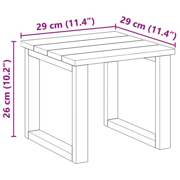 vidaXL 3-dielna súprava stolov na ležanie z masívneho dreva akácie – Obrázok 11
