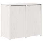 vidaXL Kuchynská skrinka vonku biela 106x55x92 cm z masívneho dreva – Obrázok 7