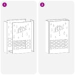 vidaXL Stojan na dáždniky Horčicová Oceľ Stredný Dekoratívne vložky – Obrázok 7