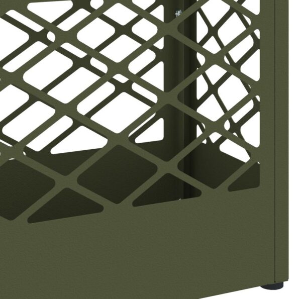 vidaXL Stojan na dáždniky Olivová Kov Stredný Stojan na dáždniky – Obrázok 6